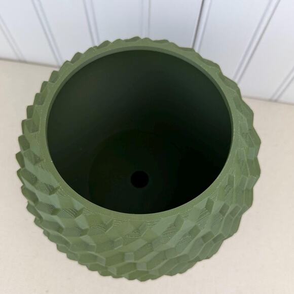 The Cobble Planter, Indoor Flower Pot, Tabletop Planter, Geometric Pattern - Picture 5 of 10